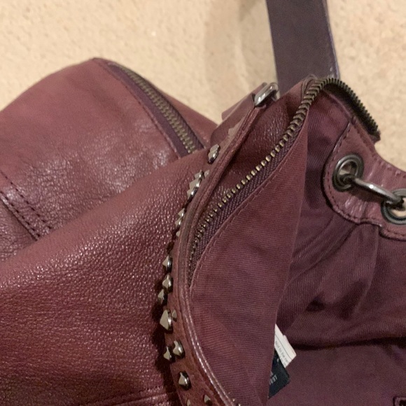 Banana Republic Burgundy Goat Leather Shoulder Bag - Picture 13 of 16